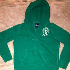 Green Comfy American Eagle Hoodie